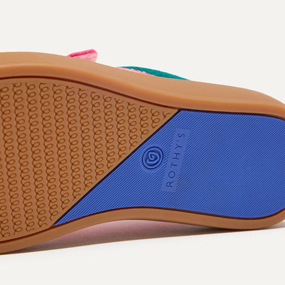 The sole of The Kids Strap Sneaker in Watermelon.