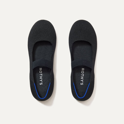 The Kids Mary Jane in Black shown from the top.