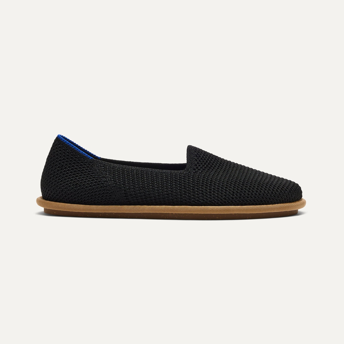 side | The Cruiser Loafer in Black Raffia-Knit shown from the side.