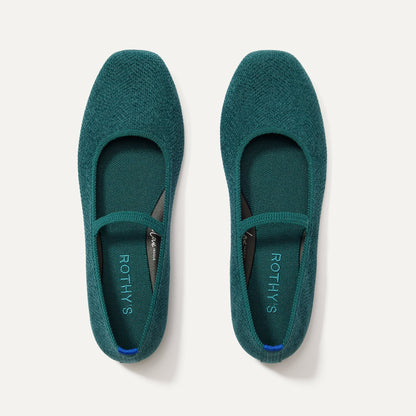 The Max Square Mary Jane in ReVelvet™ Everglade shown from the top.