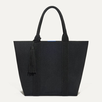 PLP |The Lightweight Tote in Black Licorice shown from the front.