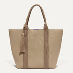 PLP |The Lightweight Tote in Caramel Twist shown from the front.