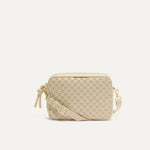 PLP |The Crossbody Camera Bag in Sesame, shown from the front.