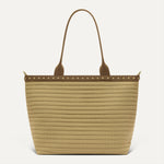 PLP |The Lightweight Zip Tote in Brown Butter Crochet shown from the front.