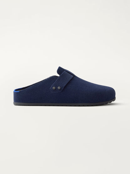 PLP | The Men's Clog in ReVelvet™ Deep Navy shown from the side.