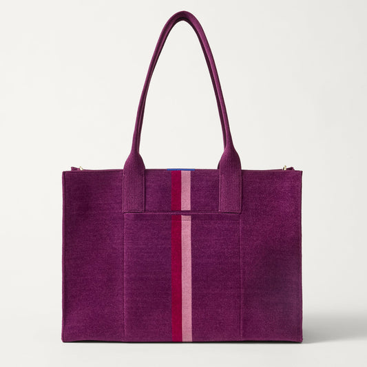 PDP |The Classic Tote in ReVelvet Orchid, shown from the front.