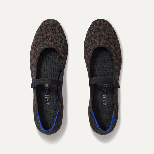 The Square Mary Jane in Classic Cheetah shown from the top.